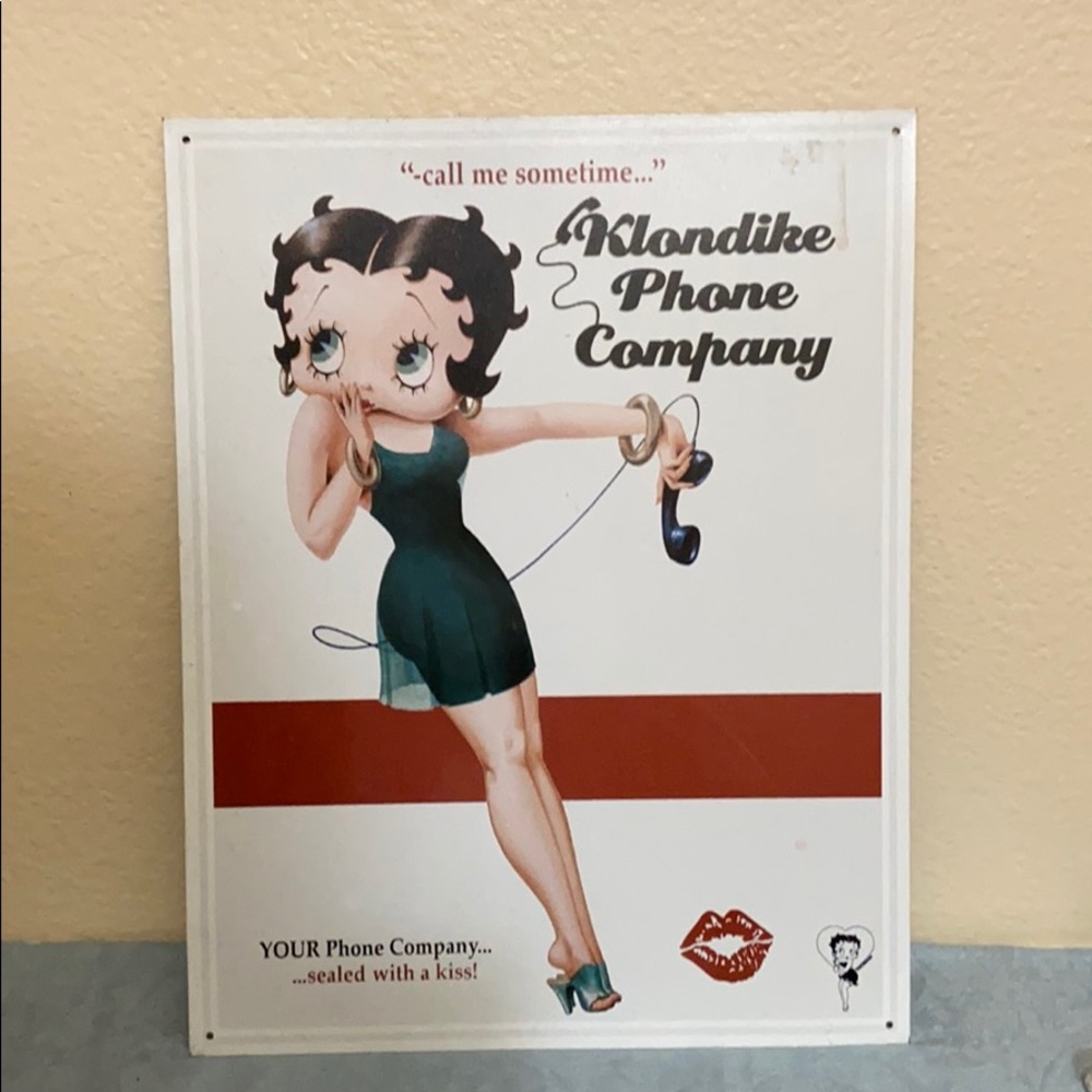 Reduced BETTY BOOP metal picture - Like new - Picture 1 of 1